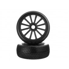 1:8 Black Rim & Tire Complete For Buggy (821001B+821002) 2P